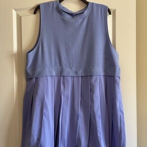 Lilac Sleeveless Pleated mini Dress